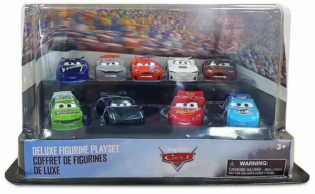 Disney Parks Exclusive PIXAR CARS Deluxe Figurine Set of 9 NEW