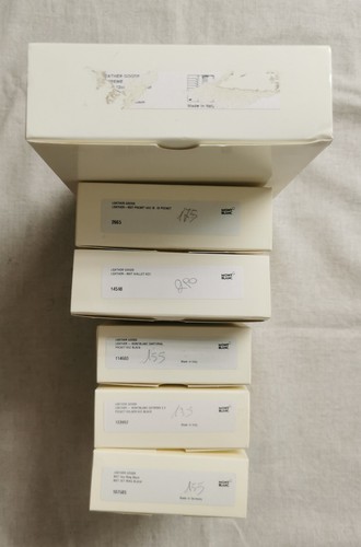 Montblanc Lot of 6 Box Leather Items with Papers Booklet and Pochette as Pics - Picture 5 of 19