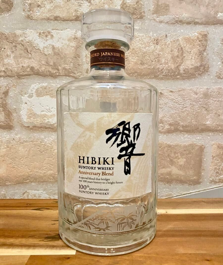 SUNTORY Whiskey HIBIKI 100th Anniversary Empty Bottle with Wooden