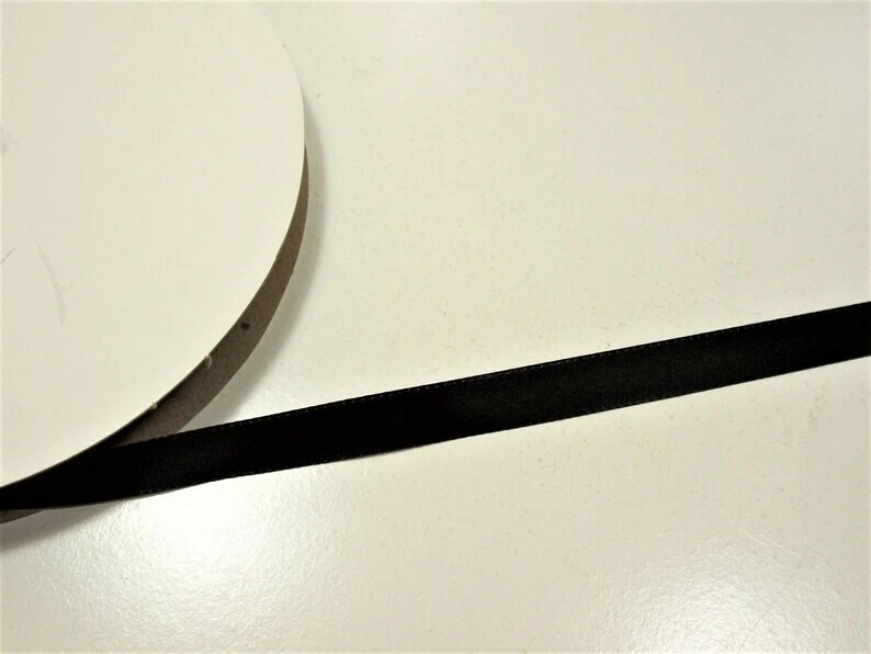 Black Double-Face Satin Ribbon 1/2 inch wide x 10 yards Schiff Acetate B19 - Image 2 of 4