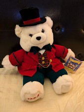 1993 Charles Dickens "A Christmas Carol" Teddy Bear 22" White 150th Anniversary