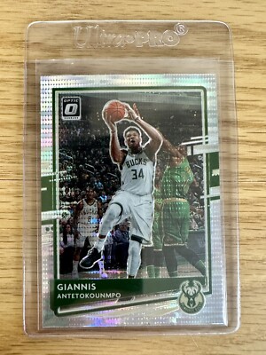 2020-21 Donruss Optic Giannis Antetokounmpo SilverWave Prizm Fanatics #29 Bucks