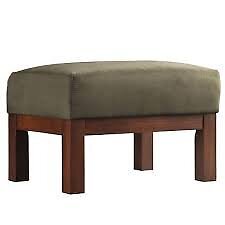 TRIBECCA HOME Hills Mission-style Oak and Olive Ottoman - Picture 2 of 3
