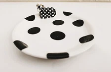 NEW Mackenzie Childs COW CREAMERY SPOON REST with Checked Cow   MC Farm Inspired