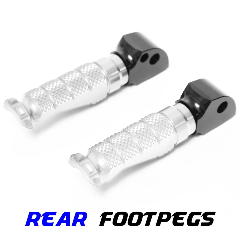 R-FIGHT Silver Rear Foot Pegs For Triumph Thruxton 06 07 08 09 10 11 12 13 14 15 Foto 2 de 4