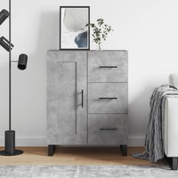 Sideboard Betongrau Holzwerkstoff 69,5 Cm X 34 Cm X 90 Cm Wohnzimmer