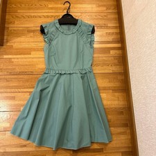 Red Valentino Green Party Dress Sleeveless Back Zip Elegant US S Size 38 Medium