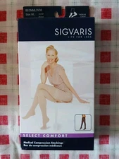 SIGVARIS Select Comfort Medical Compression Thigh Hi Suntan 863NMLW36 Sz ML New