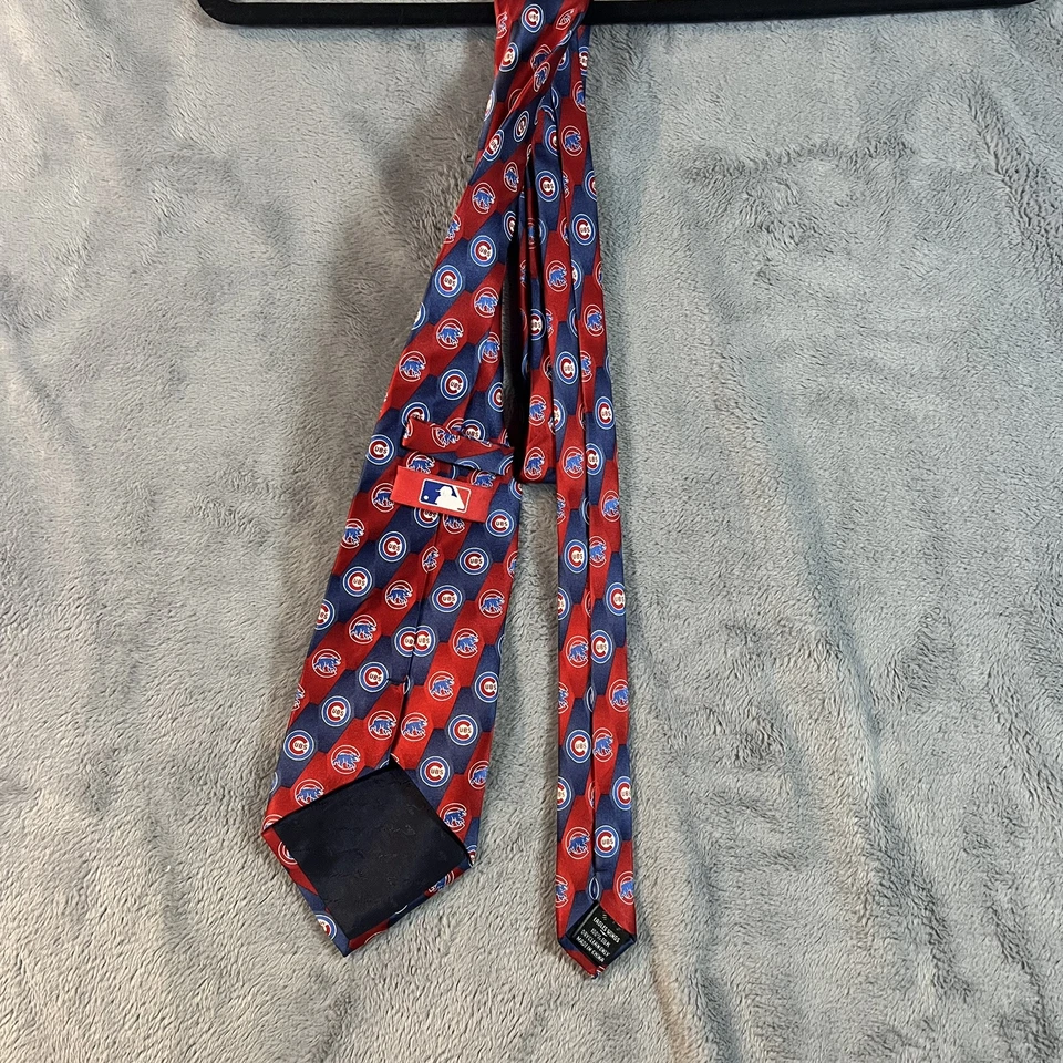 Corbata de béisbol Eagles Wings genuina con licencia MLB para hombre 100 % seda Chicago Cubs Foto 4 de 4