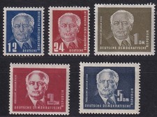 DDR 1950 Mi.Nr. 251-255 postfrisch ** MNH Freimarken Wilhelm Pieck 253 gepr. BPP