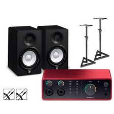 Focusrite Scarlett 4i4 Gen 4 Yamaha HS Studio MonitorsStandsCables HS5