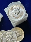 BU 1963-D 90% SILVER FRANKLIN HALF DOLLARS - ROLL OF 20 $10 FACE VALUE ++MINT++
