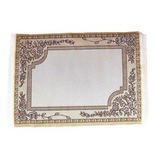 Puppenhaus Rechteckiger Teppich Beigefarben Woven Seide Miniatur Zubehör Klein