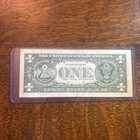 FANCY SERIAL NUMBER 1 DOLLAR BILL,  TRINARY 5 LUCKY 7s  37767677 — photo 4