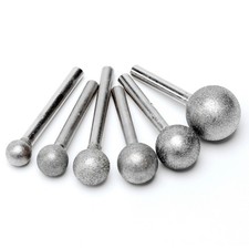 12-25mm Spherical Head Grit 150 Diamond Grinding Bits Carving Burrs for Stone