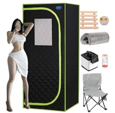 Sauna Box, Portable Sauna, 2.2L Steamer Remote Control Portable Design FREE SHIP