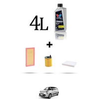 Hoffcar Set Service 3 Filter Und 4L ÖL FüR Fiat 500 L 0.9 NatüRliche Power 59Kw