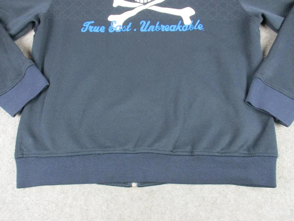 Chaqueta Zoo York Para Hombres 2XL Negra Calavera Huesos Cruzados True East Irrompible Cremallera Completa Foto 4 de 4