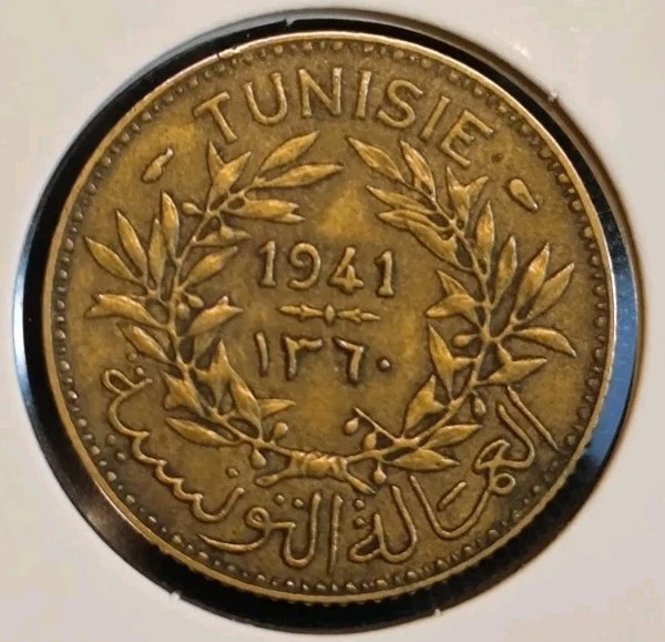 1 Franc 1941 Chambers of Commerce Coinage Tunisia In Sehr Schön Erhaltung#22/52 - Bild 1 von 2