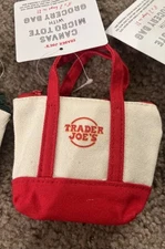 Trader Joe's Canvas Micro Tote with Grocery Bag 2025 Brand New!