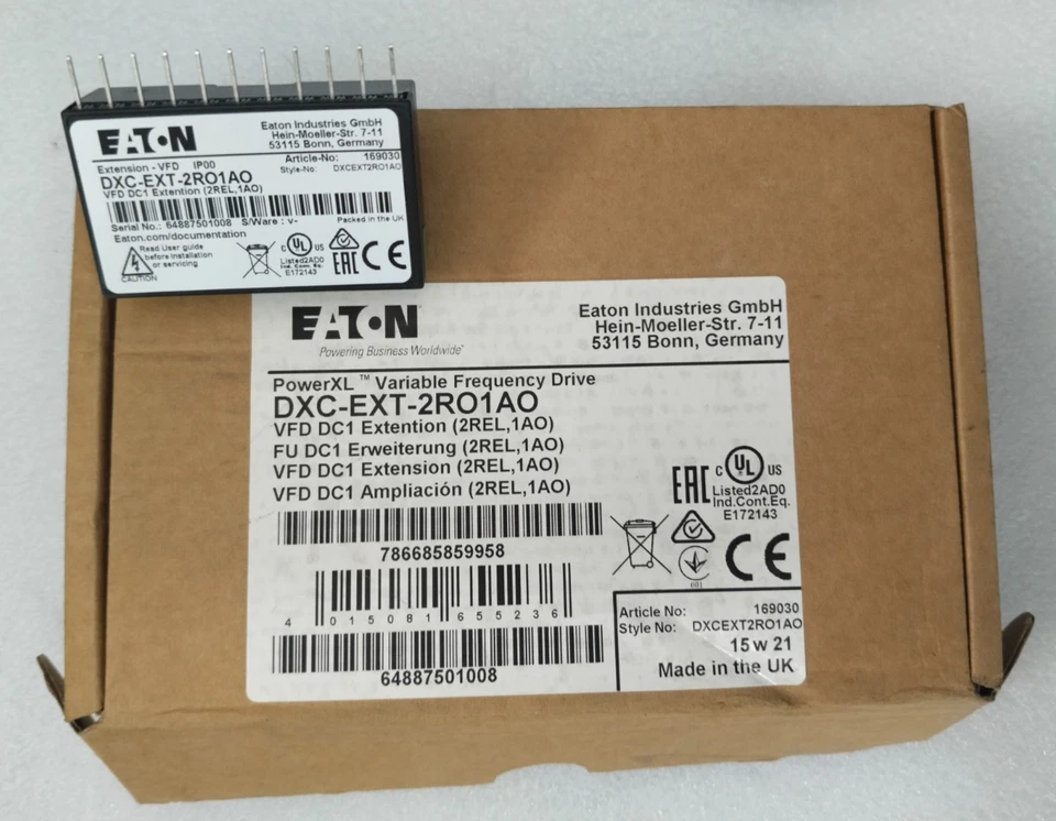 6 x Eaton DXC-EXT-2RO1AO VFD-DC1 Extension Module *NEW* FAST SHIPPING - Image 4 of 4