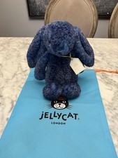 Jellycat Hopscone Luxe Bunny MEDIUM Blue AUTHENTIC NWT RETIRED