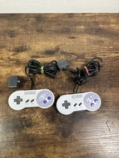 OEM Super Nintendo SNES Controllers SNS-005 x2 Authentic Nice TESTED WORKING