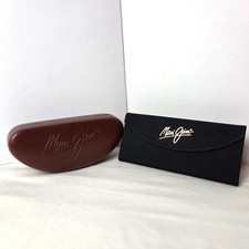 Lot of 2 Maui Jim Eyeglass / Sunglass Cases Brown Clamshell / Black Tri-Fold