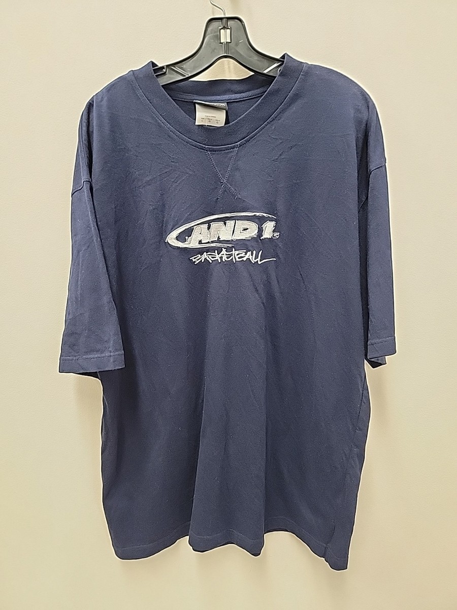 Vintage NWT And1 Basketball T Shirt Y2K Mens Large Blue | eBay