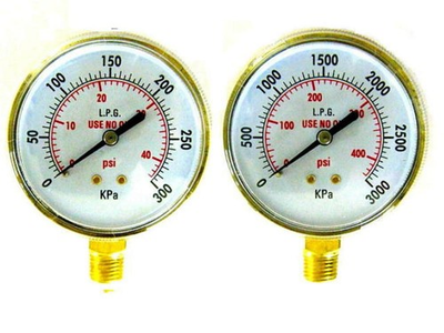 #ad #ad 3 INCH Acetylene Propane Regulator Gauges High amp; Low Pressure 1 4quot; 18NPT $21.95