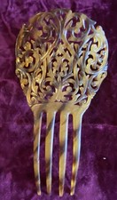 Antique Ladies Hair COMB Celluloid Mantilla Ornate   1900s Lot 9242