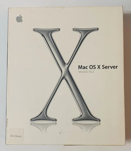 Apple Mac OS X Server 10.2 Jaguar 10-Client Full Retail Box Set (2002) Complete