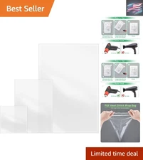 250 POF Heat Shrink Wrap Bags - Clear, Durable Film in 3 Sizes for DIY Packaging