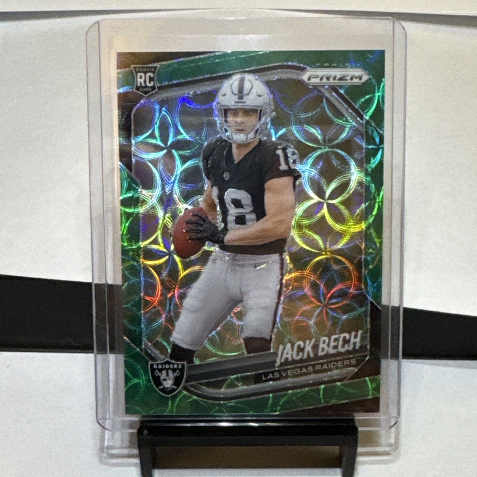 2025 Panini Prizm Football Jack Bech #346 Green Scope Prizm /75