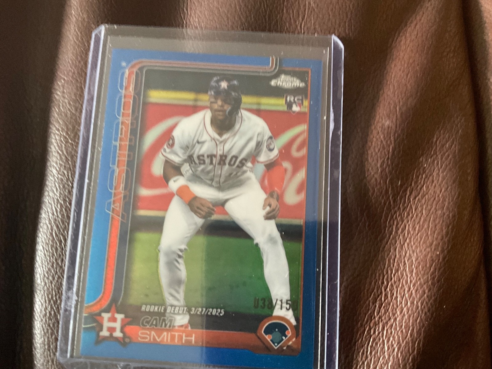 2025 topps chrome update cam smith rookie debut true blue refraactor /150