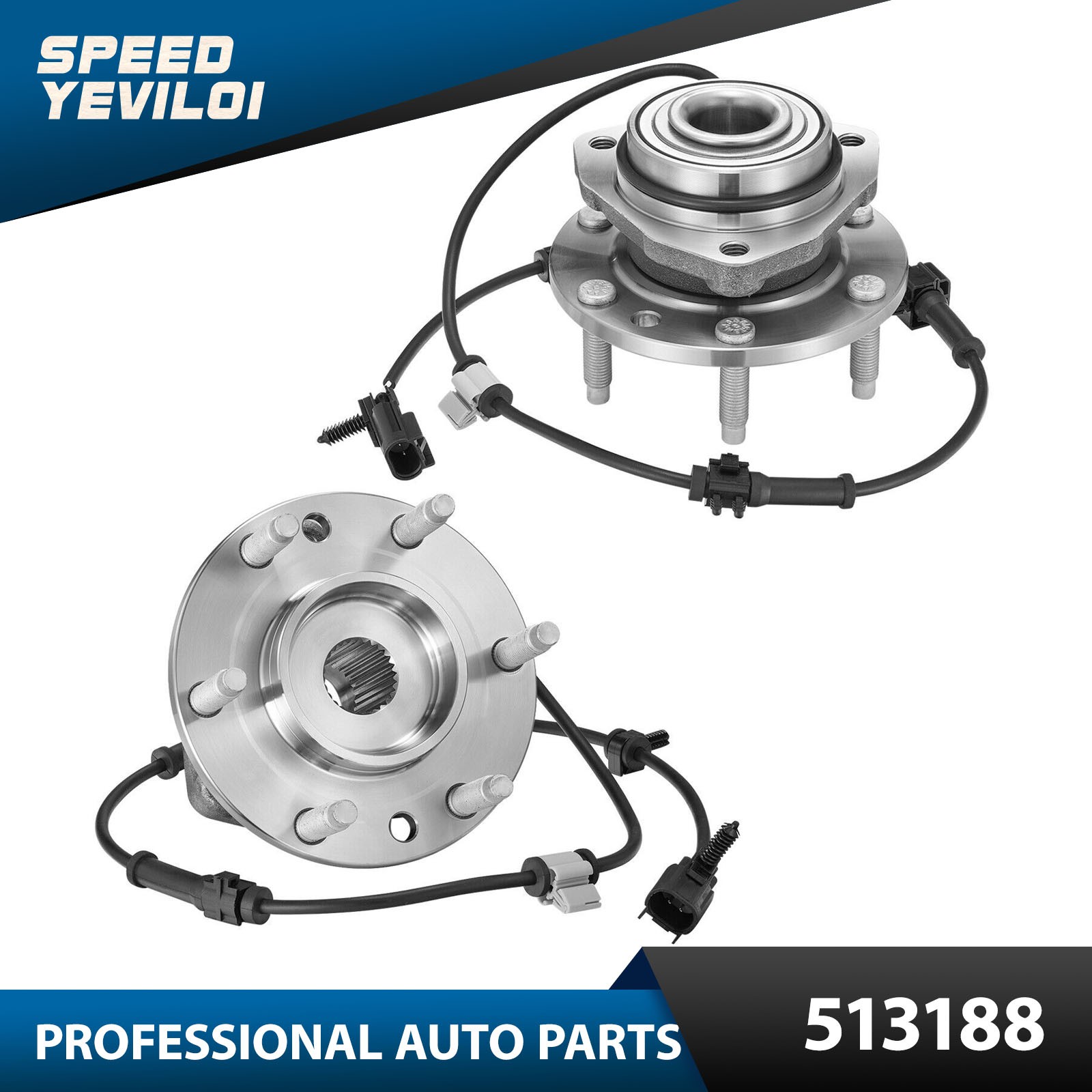 2X Front Wheel Hub and Bearing Assembly for 2002-2009 GMC Envoy XL XUV 4.2L V8