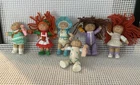 Vintage 1980's Cabbage Patch Kids Mini Figures PVC Figurines Lot of 6