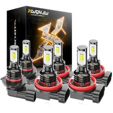 Combo 9005+H11+H11 LED Headlight Kit Fog light Bulbs High Low Beam 6200K White