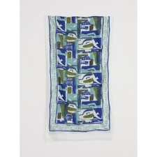 Seasalt Summer Scarf - Window Sketch Border Chalk - BNWT