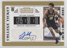 2019-20 Panini Contenders Draft Picks College Ticket Jaylen Hoard #93 Auto 1g39
