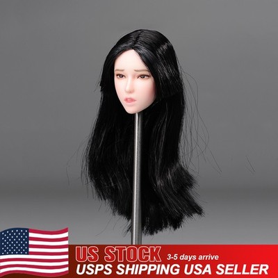 SUPER DUCK SDH027C 1:6 Beauty Girl Head Sculpt Carved For 12'' Female Figure Body