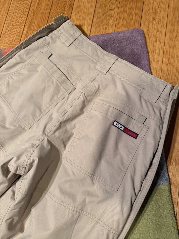 Vintage Oakley Software Baggy Snow Pants M Beige Snowboard GORPCore - image 3 of 4
