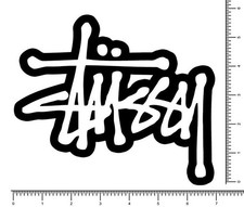 Stussy OG Script Font Die Cut Sticker Decal 7" x 6" Surf Skate Street