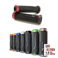 Black Motorcycle 7/8" Hand Grips Handle BAR Gel for Yamaha YZF 600 R1 R1M Red