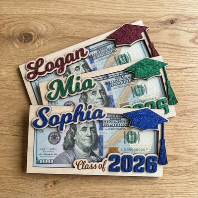 Custom 2026 Graduation Money Holder Personalized Cash Clip Class Of Senior Gift