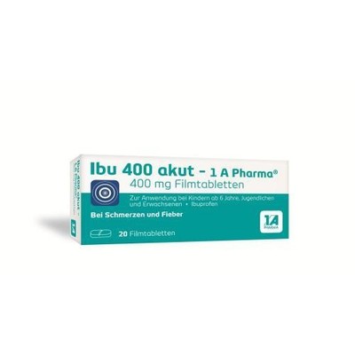 IBU 400 akut-1A Pharma Filmtabletten 20 St PZN 2013219