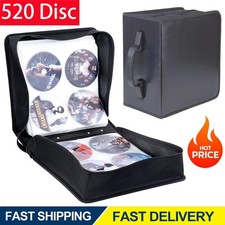 520 Pcs Disc CD Storage Case DVD Organizer Holder Bag Wallet Album Media Video