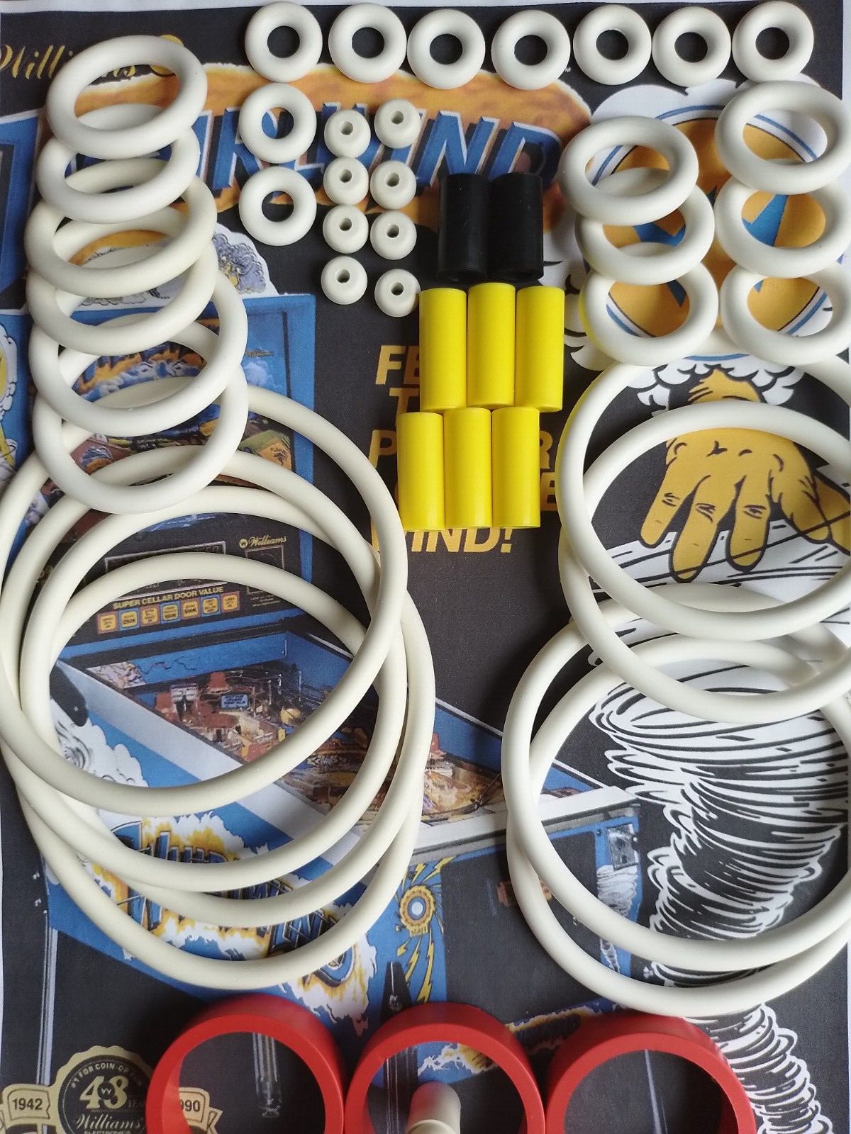 Kit élastiques caoutchouc flipper Williams Whirlwind pieces de rechange