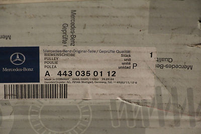 Original Mercedes Benz - Pulley 4430350112 New NOS Boxed | eBay