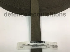 1 INCH MilSpec Military Webbing MIL-W-17337 RANGER GREEN Per Yard